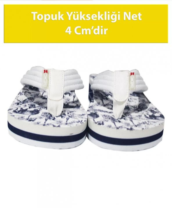 Hafif Yüksek Topuklu Parmak Arası Deniz Havuz Banyo Bahçe Kumsal Kadın Terliği 45016