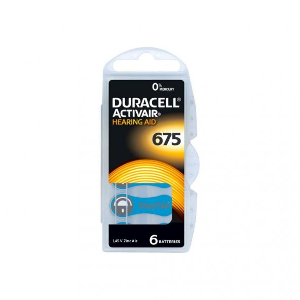 Duracell No 675 Kulaklık Pili 6lı Paket