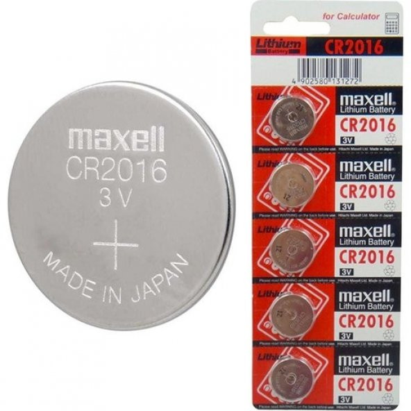 Maxell Cr2016 Dl2016 Ecr2016 3.0v Lithium Pil 5 Adet