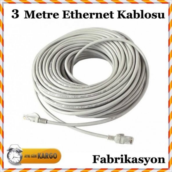 3 Metre Cat5E Ethernet Kablosu