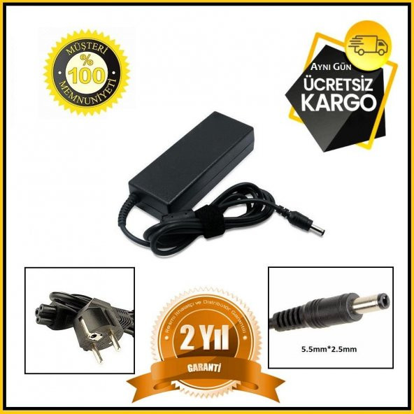 Baburtechbilişim Casper 19V 4.74A 5.5x2.5 Adaptör Şarj Aleti