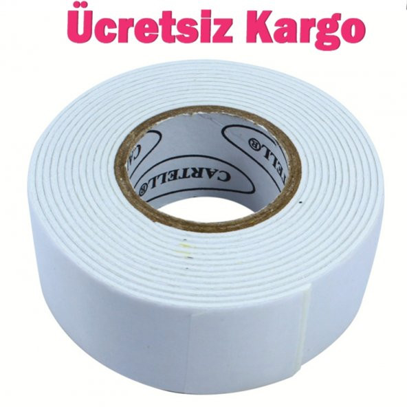 Çift Taraflı Yapıştırma Köpük Bantı 25 MM X 2mt Montaj Bandı 1 Adet