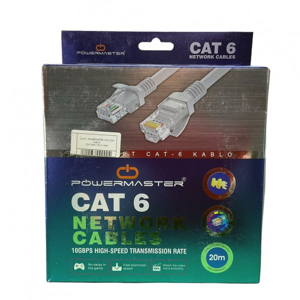 Powermaster Cat6 20 Metre Ağ Kablosu