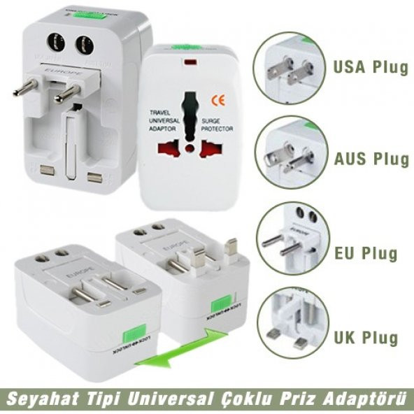Unıversal Fiş Priz Çevirici Adaptör Dönüştürücü