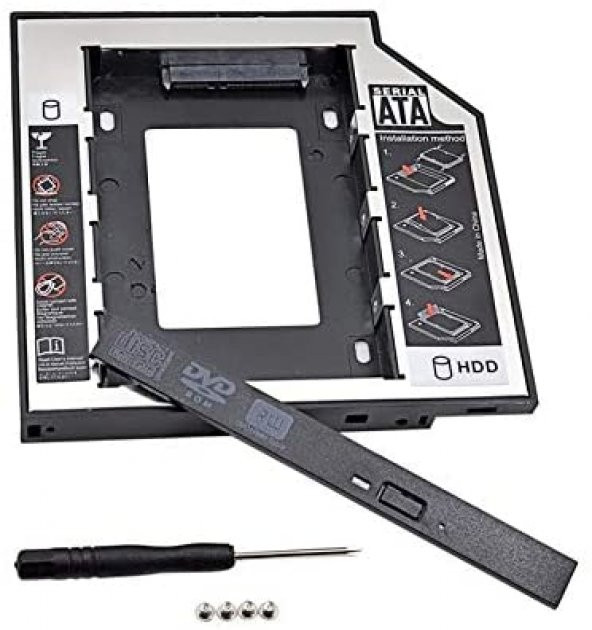 Ssd Kızak Sata 9.5Mm Notebook Dvd Yatağına Takılan Hdd Caddy