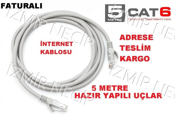 5 Metre Internet Kablosu Cat 6 Cat6 Modem Ag Kablosu Ethernet
