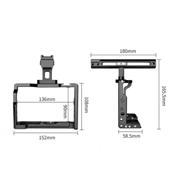 Ayex C19 Cage, Kamera Kafesi Fujifilm XT2, XT3 Uyumlu (Fujifilm XT2, XT3 İçin) - 5