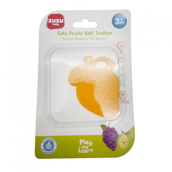 Zuzu Toys Bebekler İçin Sevimli Meyveler Diş Kaşıyıcı Renkli - 2