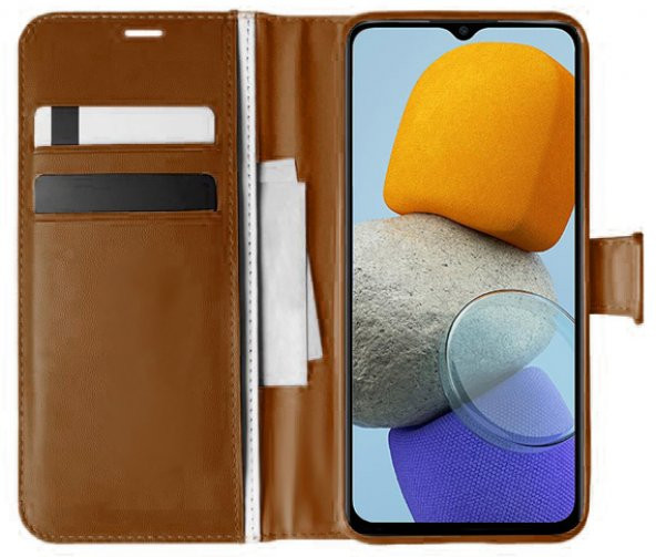 Samsung Galaxy M23 Kılıf Kar Deluxe Kapaklı Standlı Kartlıklı Korumalı - 4
