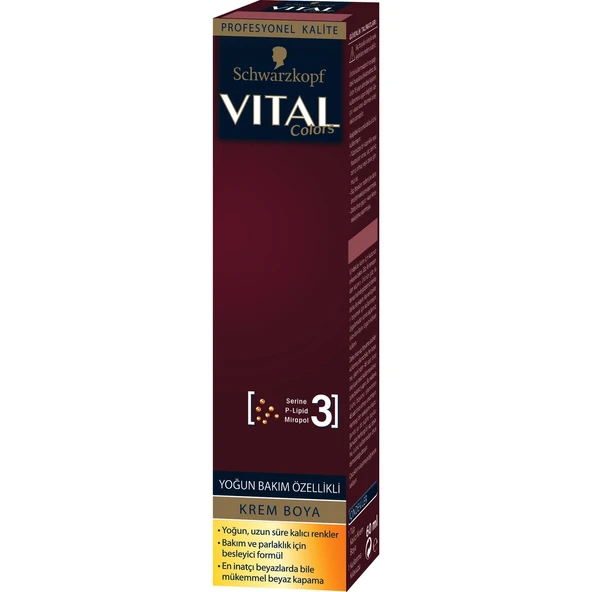 Vital Colors Krem Saç Boyası 1-1 Gece Siyah - 60 ml
