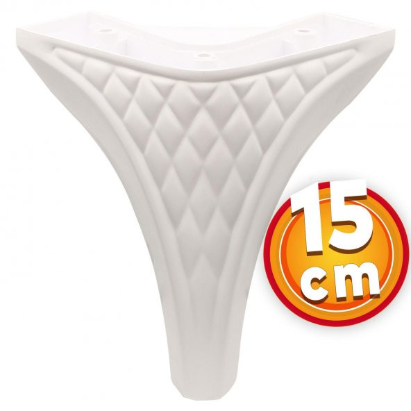 Lüks Mobilya Kanepe Sehpa TV Ünitesi Koltuk Puf Ayağı 15 cm Beyaz Baza Ayak ürün görseli