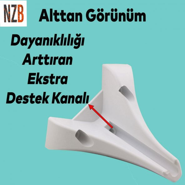 Lüks Mobilya Kanepe Sehpa TV Ünitesi Koltuk Puf Ayağı 15 cm Beyaz Baza Ayak - Resim 4