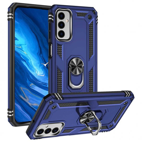 Samsung Galaxy M23 Kılıf Sofya Yüzüklü Standlı Silikon Kılıf - 4