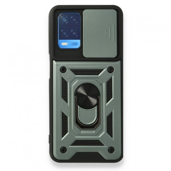 Oppo A54 4G Kılıf Pars Lens Yüzüklü Standlı Silikon Kılıf - 2