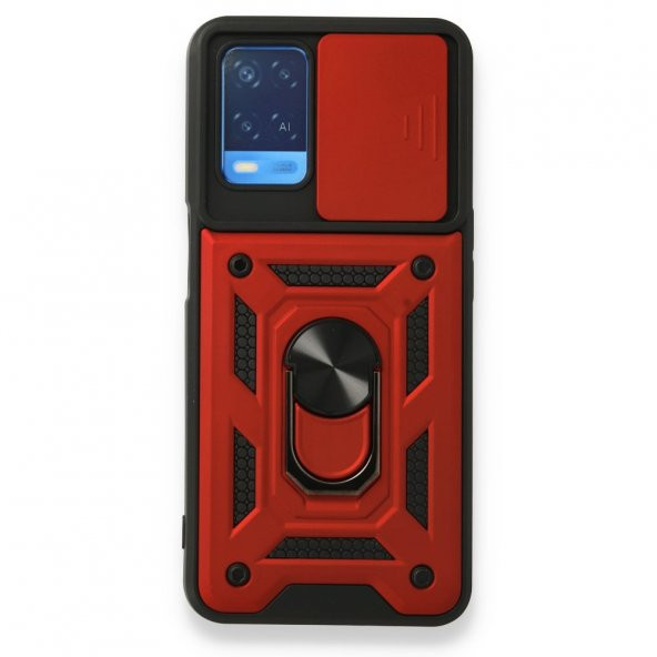 Oppo A54 4G Kılıf Pars Lens Yüzüklü Standlı Silikon Kılıf - 4