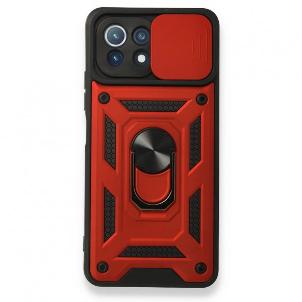 Xiaomi Mİ 11 Lite Kılıf Pars Lens Yüzüklü Standlı Silikon Kılıf - 4