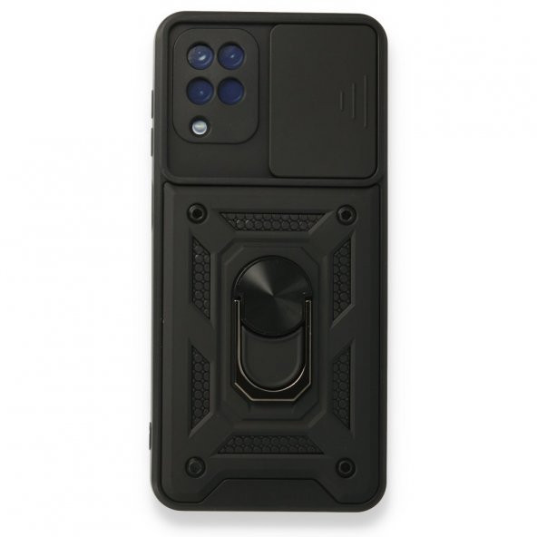 Samsung Galaxy M12 Kılıf Pars Lens Yüzüklü Silikon Kılıf