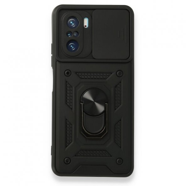Xiaomi Redmi K40 Pro Kılıf Pars Lens Yüzüklü Silikon Kılıf - 1