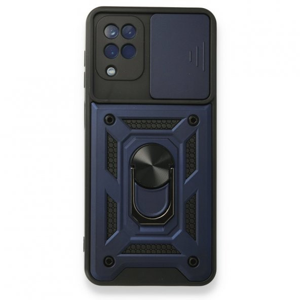 Samsung Galaxy M22 Kılıf Pars Lens Yüzüklü Silikon Kılıf - 3