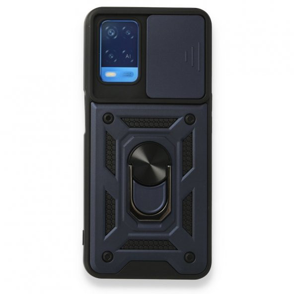 Oppo A54 4G Kılıf Pars Lens Yüzüklü Standlı Silikon Kılıf - 3