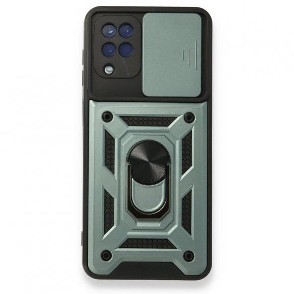 Samsung Galaxy A12 Kılıf Pars Lens Yüzüklü Silikon Kılıf - 2