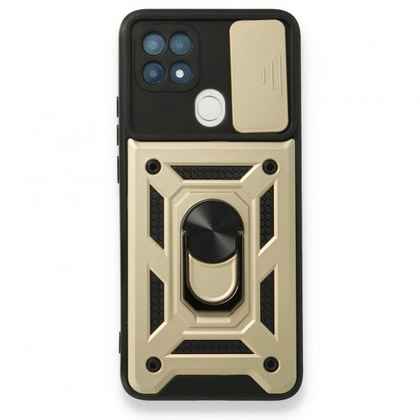 Oppo A15S Kılıf Pars Lens Yüzüklü Standlı Silikon Kılıf - 6