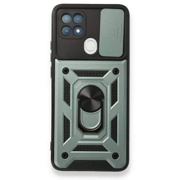 Oppo A15S Kılıf Pars Lens Yüzüklü Standlı Silikon Kılıf - 2