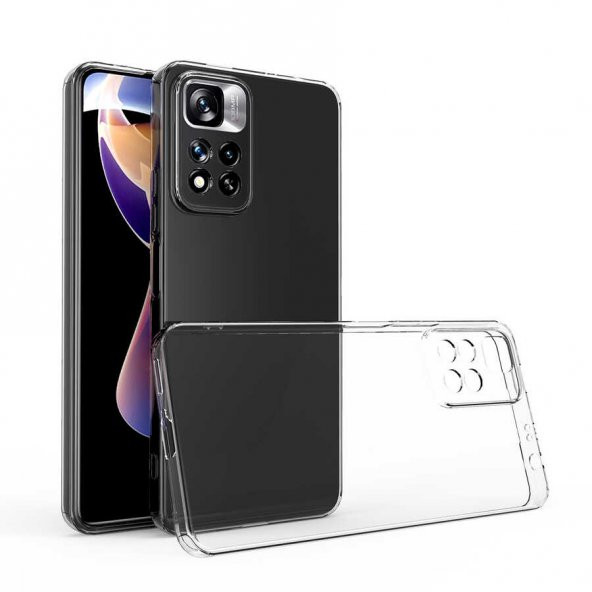 Xiaomi Redmi Note 11 Pro Kılıf Lüx Şeffaf Silikon Kılıf