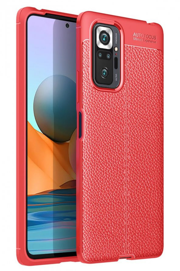 Xiaomi Redmi Note 10 Pro Kılıf Focus Derili Silikon Kılıf - 4