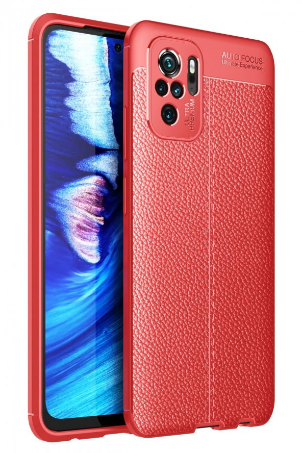 Xiaomi Redmi Note 10 Kılıf Focus Derili Silikon Kılıf - 3