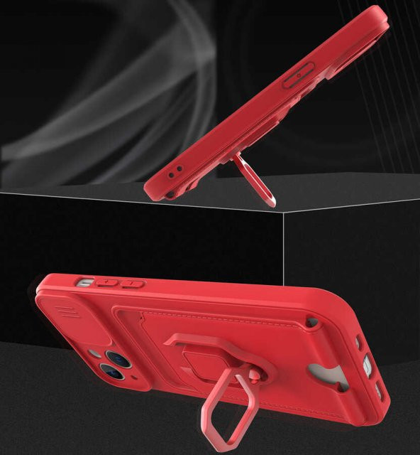 iPhone 13 Kılıf Zuma Kamera Korumalı İpli Silikon Kılıf - 10