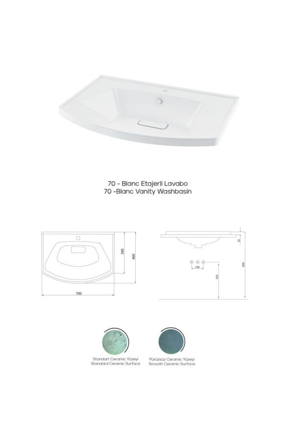Karen Banyo Blanc 70 Lavabo - 2