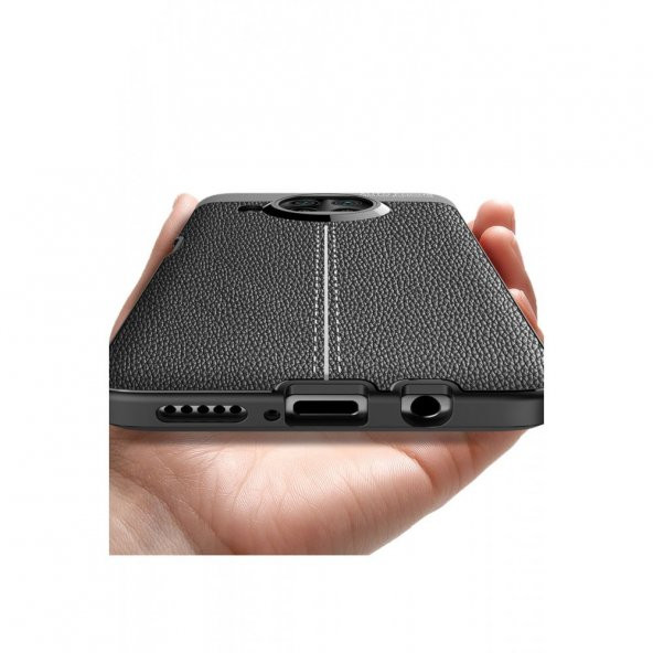 Xiaomi Redmi Note 9 Pro 5G Kılıf Focus Derili Silikon Kılıf - 4