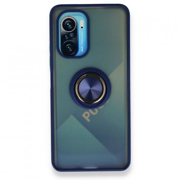 Xiaomi Redmi K40 Pro Kılıf Montreal Yüzüklü Standlı Silikon Kılıf - 6