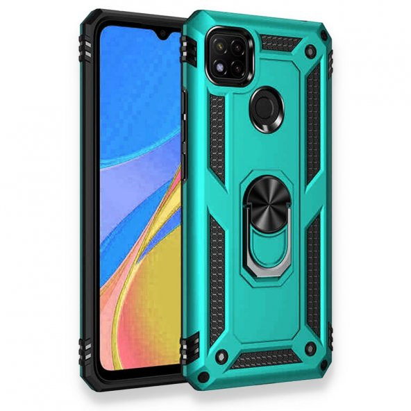 Xiaomi Redmi 9C Kılıf Sofya Yüzüklü Standlı Korumalı Kılıf - 11