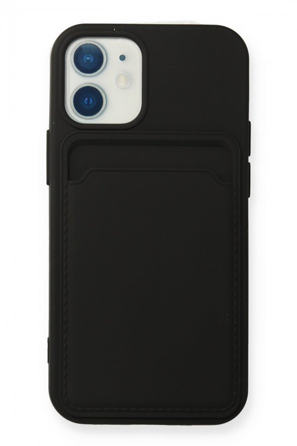 iPhone 12 Mini Kılıf Kelvin Kartvizitli Şık Silikon Kılıf - 1