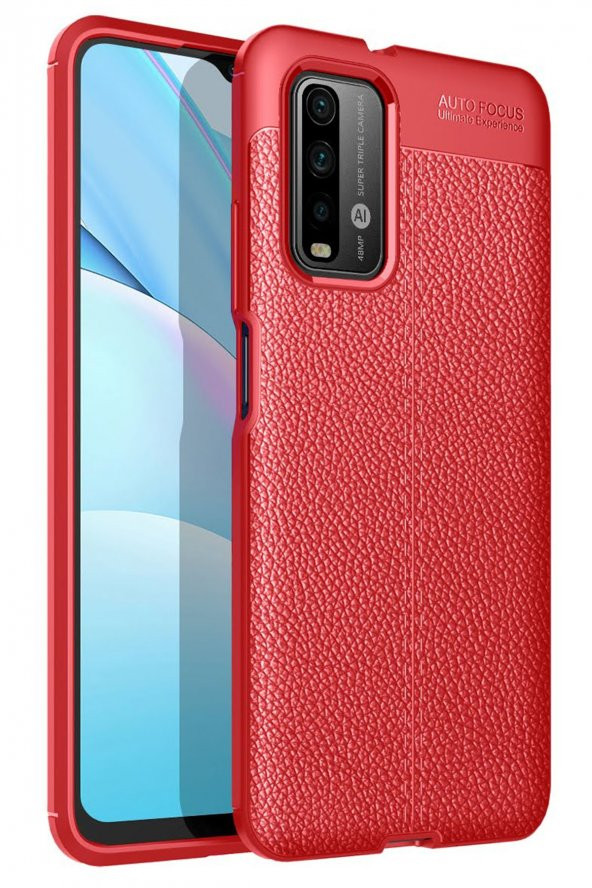 Xiaomi Redmi 9T Kılıf Focus Derili Silikon Kılıf - 4