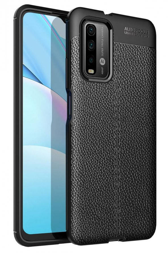 Xiaomi Redmi 9T Kılıf Focus Derili Silikon Kılıf - 6