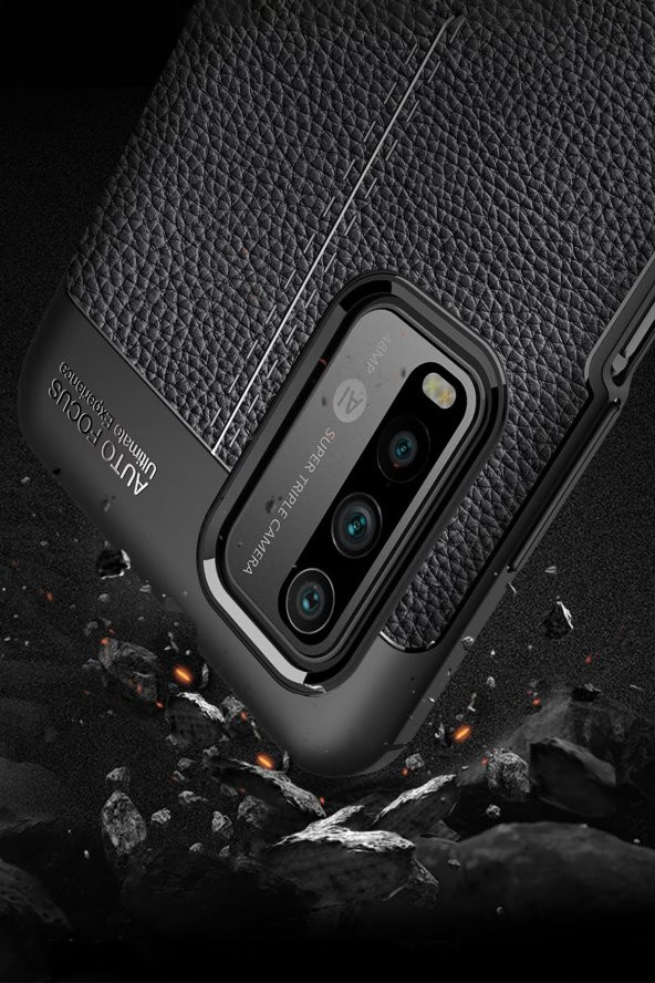 Xiaomi Redmi 9T Kılıf Focus Derili Silikon Kılıf - 3