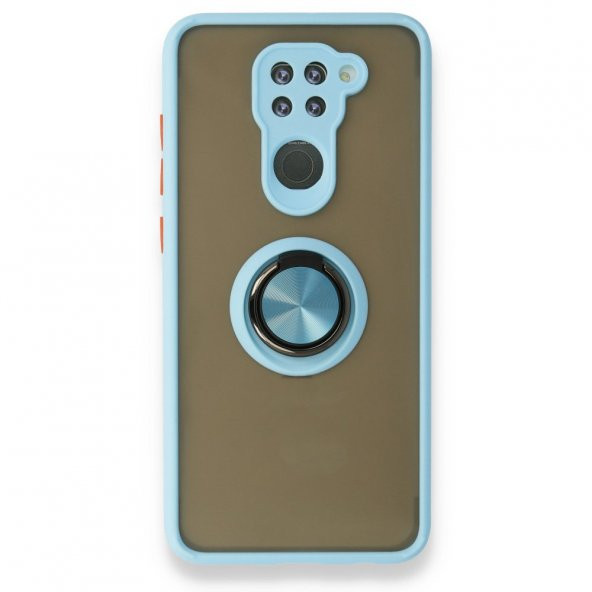 Xiaomi Redmi Note 9 Kılıf Arkası Buzlu Yüzüklü Montreal Kapak - 3