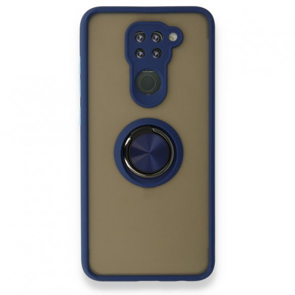 Xiaomi Redmi Note 9 Kılıf Arkası Buzlu Yüzüklü Montreal Kapak - 4