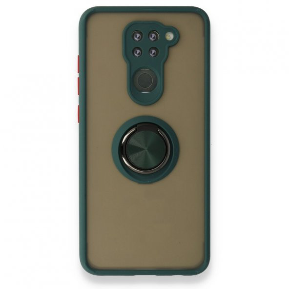 Xiaomi Redmi Note 9 Kılıf Arkası Buzlu Yüzüklü Montreal Kapak - 6