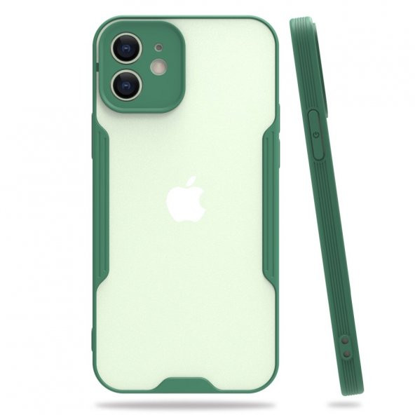 Apple iPhone 12 Kılıf Platin Tam Koruma Şık Silikon Kapak - 8