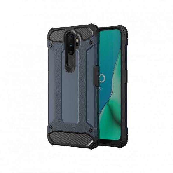 Oppo A9 2020 Kılıf Tank Zırhlı Korumalı Kılıf