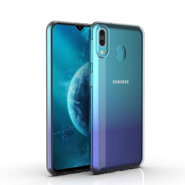 Samsung Galaxy M40 Kılıf Lüx Kamera Korumalı Şeffaf Silikon Kılıf ürün görseli 1