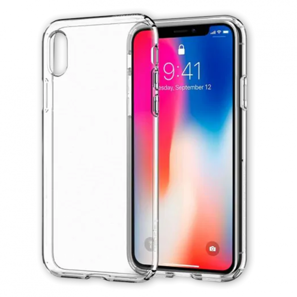 Apple iPhone X/XS Uyumlu Lüx Şeffaf Silikon Kılıf