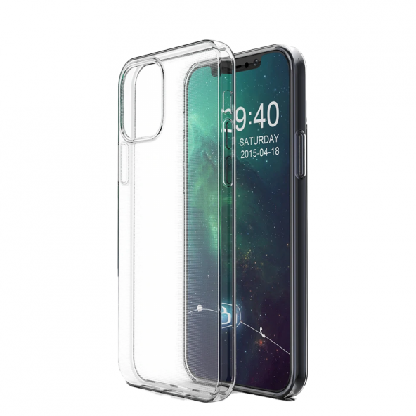 Apple iPhone 12 Mini Kılıf Lüx Şeffaf Silikon Kılıf - 4