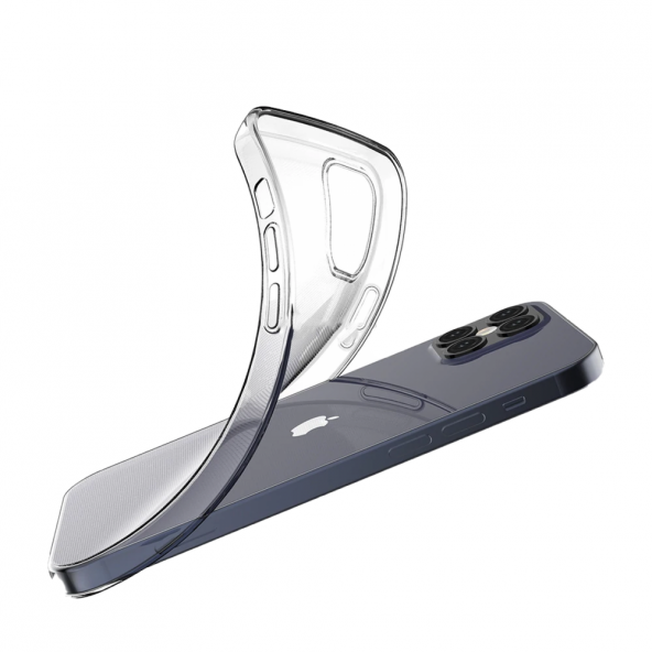 Apple iPhone 12 Mini Kılıf Lüx Şeffaf Silikon Kılıf - 2