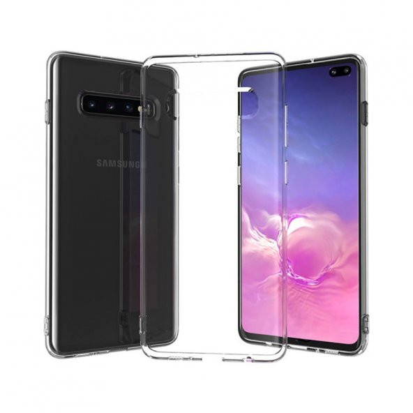 Samsung Galaxy S10 Plus Kılıf Lüx Şeffaf Silikon Kılıf - 3