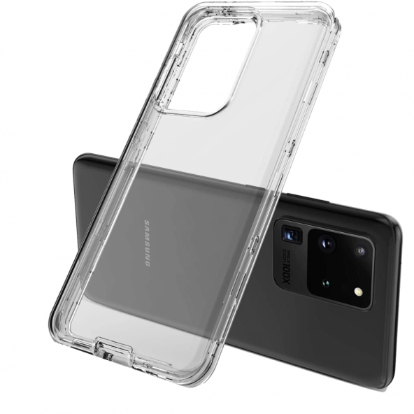 Samsung Galaxy S20 Kılıf Lüx Kamera Korumalı Şeffaf Silikon Kılıf